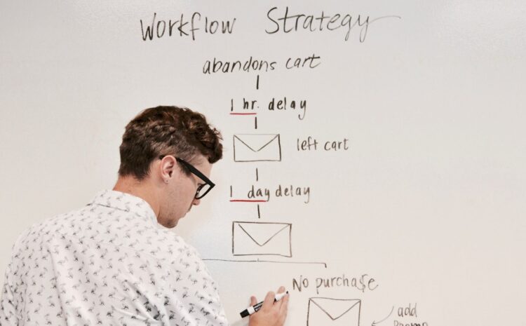blog image - digital strategy - guy writing on whiteboard