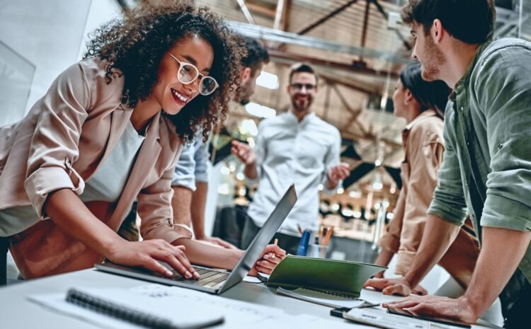 Young business people in office