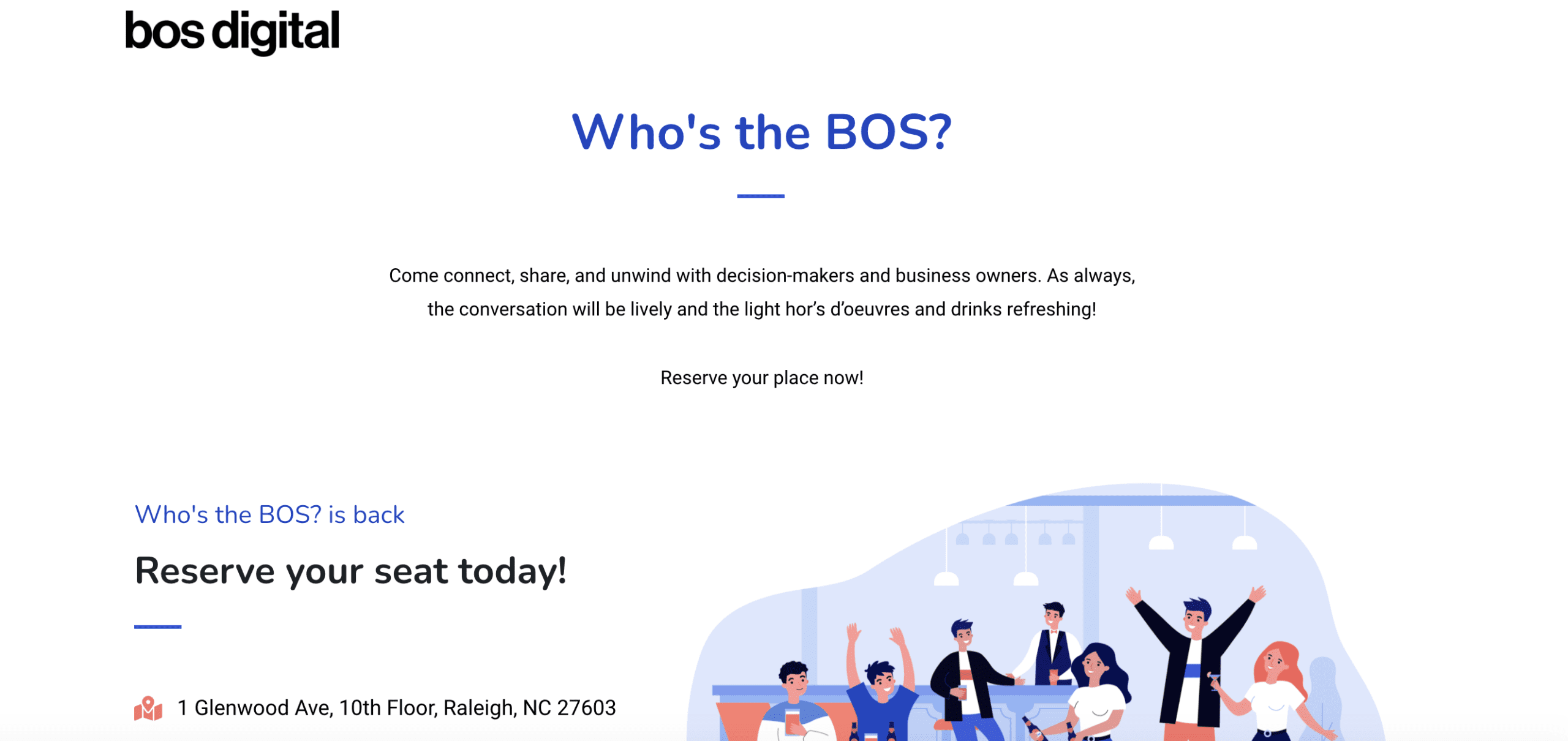 BOS Digital | Who's the BOS? | Confirm Your Attendance Today
